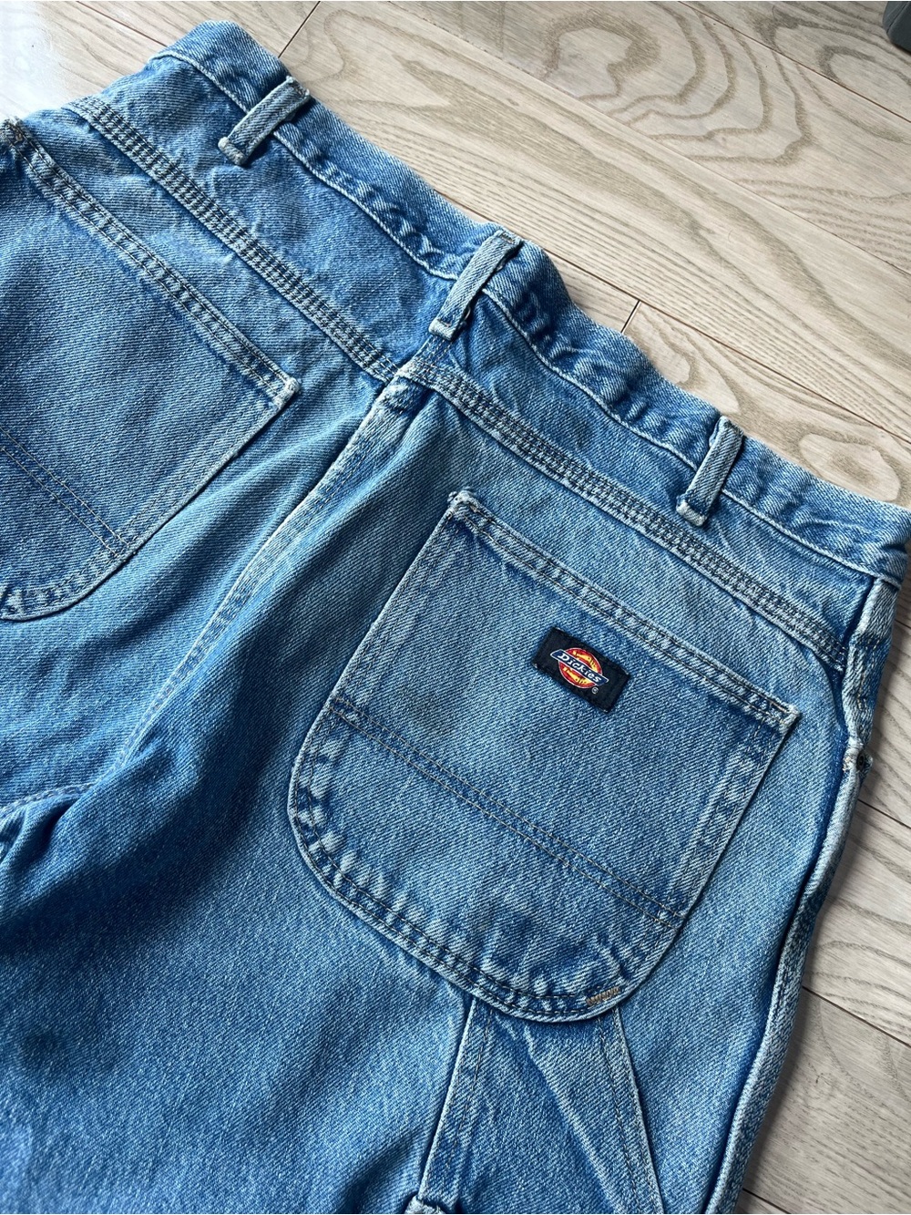 Dickies Men's Light Blue Relaxed Denim Carpenter Jeans